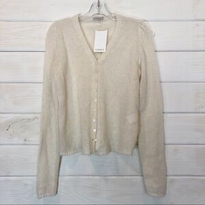 Serenity Cream Cardigan, Kid mohair, Baby alpaca, Nylon Blend